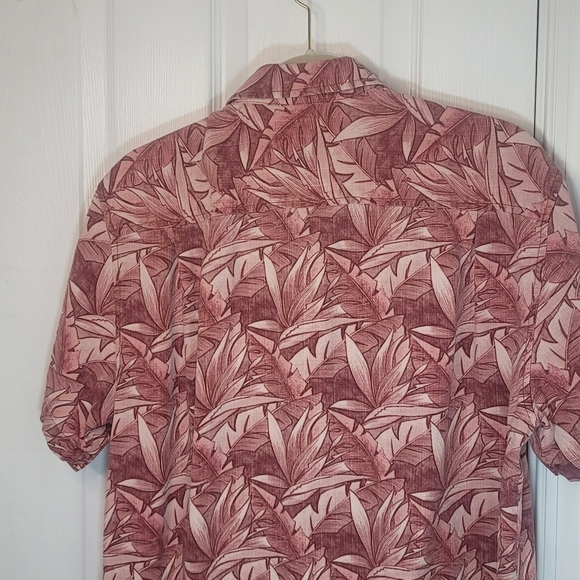 Men's Tropical Print Shirt - Red - Picture 6 of 9